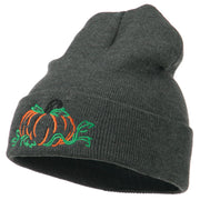 Halloween Pumpkin Embroidered Long Beanie