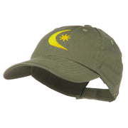 Moon and Star Embroidered Cap