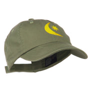 Moon and Star Embroidered Cap