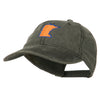 Minnesota State Map Embroidered Washed Cotton Cap