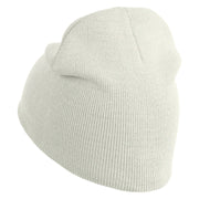 Retired No Expired Embroidered 8 inch Acrylic Short Blank Beanie - White OSFM