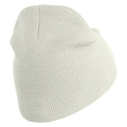 Retired No Expired Embroidered 8 inch Acrylic Short Blank Beanie - White OSFM