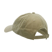 Motorcycle Race Embroidered Washed Solid Pigment Dyed Cotton Twill Brass Buckle Cap