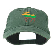 Wildlife Animal Moose Embroidered Cap