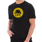 Motorbike Life Graphic Design Short Sleeve Cotton Jersey T-Shirt