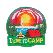 I Love Camp Outdoor Patches