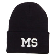 MS Mississippi State Embroidered Long Beanie