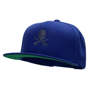 Skull And Sabers Embroidered Wool Blend Prostyle Snapback