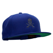 Skull And Sabers Embroidered Wool Blend Prostyle Snapback