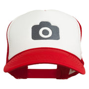 Camera Design Photographer Embroidered Foam Mesh Back Cap