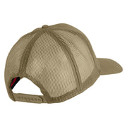 U.S. Marine Corps 1st Marine Division Embroidered Solid Cotton Twill Mesh Prostyle Cap - Khaki OSFM