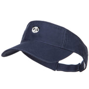 Mini Panda Embroidered Cotton Washed Visor