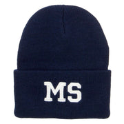 MS Mississippi State Embroidered Long Beanie