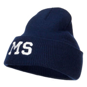 MS Mississippi State Embroidered Long Beanie