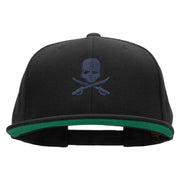 Skull And Sabers Embroidered Wool Blend Prostyle Snapback