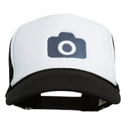 Camera Design Photographer Embroidered Foam Mesh Back Cap