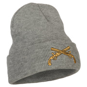 Military Police Insignia Embroidered Long Knitted Beanie