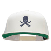 Skull And Sabers Embroidered Wool Blend Prostyle Snapback