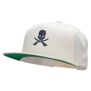 Skull And Sabers Embroidered Wool Blend Prostyle Snapback