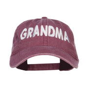 Grandma Embroidered Washed Cap