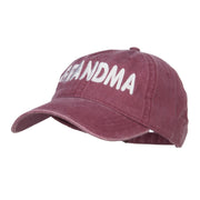 Grandma Embroidered Washed Cap