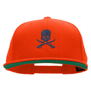 Skull And Sabers Embroidered Wool Blend Prostyle Snapback