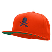 Skull And Sabers Embroidered Wool Blend Prostyle Snapback