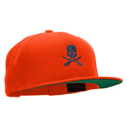 Skull And Sabers Embroidered Wool Blend Prostyle Snapback