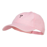 Mini Question Mark Embroidered Washed Cap