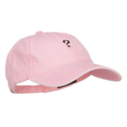 Mini Question Mark Embroidered Washed Cap