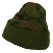 US Air Force Retired Circle Embroidered Camo Long Beanie