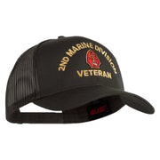 2nd Marine Division Veteran Embroidered Solid Cotton Twill Mesh Prostyle Cap
