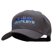 Mission Complete Embroidered Solid Cotton Twill Pro Style Cap