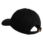 Shiba Inu Embroidered Unstructured Cotton Twill Washed Cap - Black OSFM