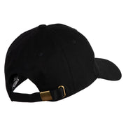 Shiba Inu Embroidered Unstructured Cotton Twill Washed Cap - Black OSFM
