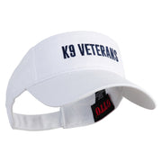 K9 Veterans Embroidered Cotton Twill Sun Visor