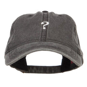 Mini Question Mark Embroidered Washed Cap