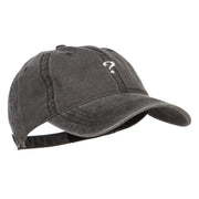 Mini Question Mark Embroidered Washed Cap