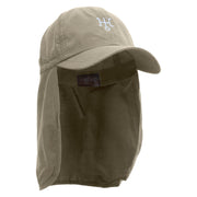 Uranas Astrology Embroidered Flap Hats - Khaki OSFM