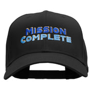 Mission Complete Embroidered Solid Cotton Twill Pro Style Cap