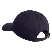 Shiba Inu Embroidered Unstructured Cotton Twill Washed Cap - Navy OSFM