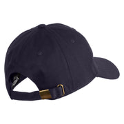 Shiba Inu Embroidered Unstructured Cotton Twill Washed Cap - Navy OSFM