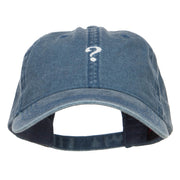 Mini Question Mark Embroidered Washed Cap