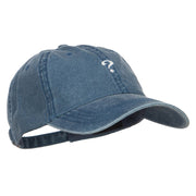 Mini Question Mark Embroidered Washed Cap