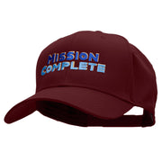 Mission Complete Embroidered Solid Cotton Twill Pro Style Cap