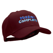 Mission Complete Embroidered Solid Cotton Twill Pro Style Cap