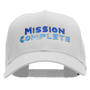 Mission Complete Embroidered Solid Cotton Twill Pro Style Cap