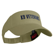 K9 Veterans Embroidered Cotton Twill Sun Visor