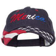 Merica Embroidered USA Twill Cap