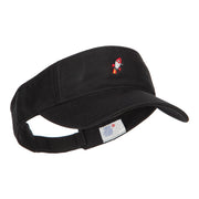 Mini Rocket Embroidered Cotton Washed Visor